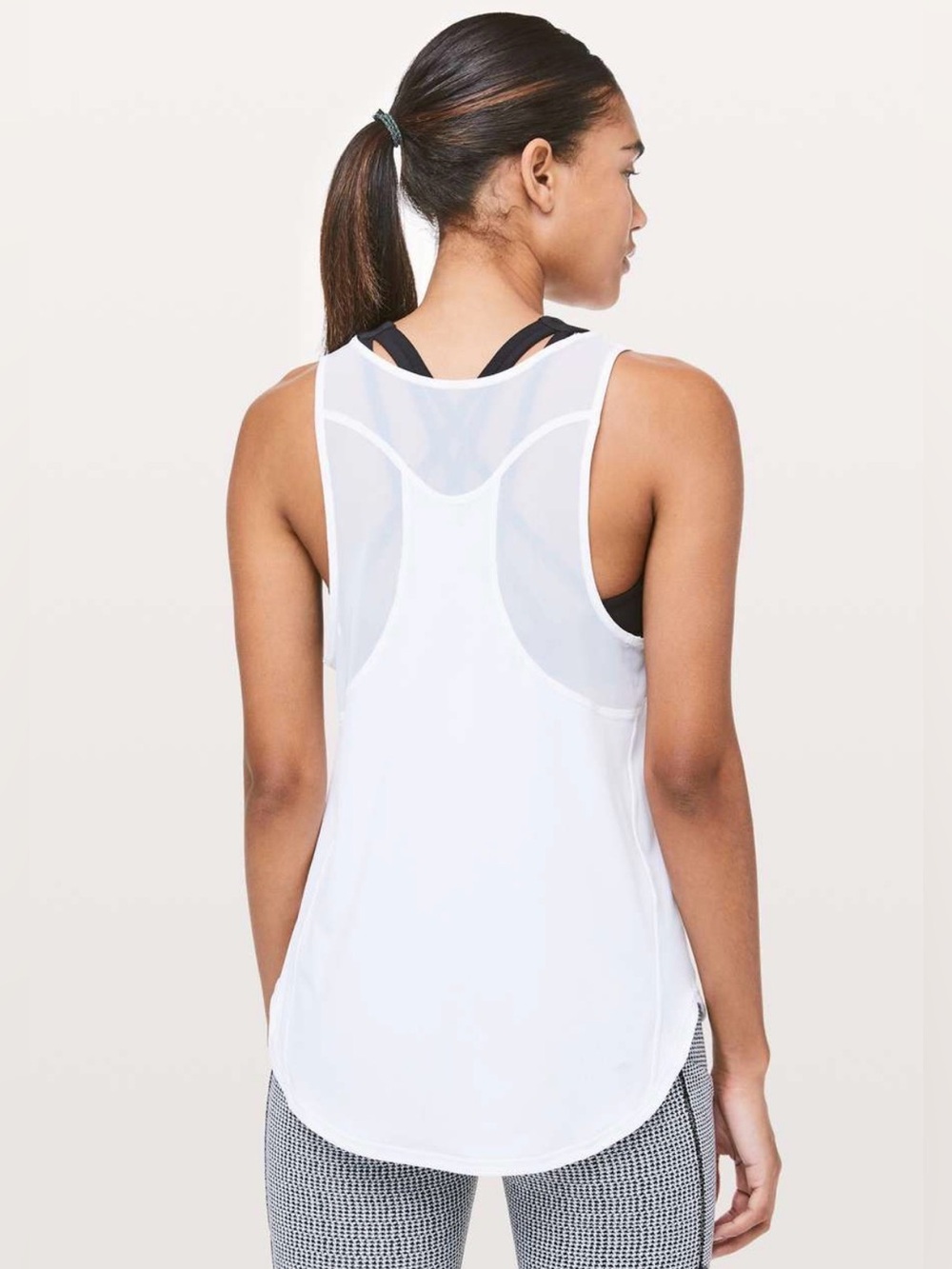 Lululemon size 10 Women’s White Mesh-Panel Tank Top